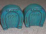 Celebration shakers glazed turquoise